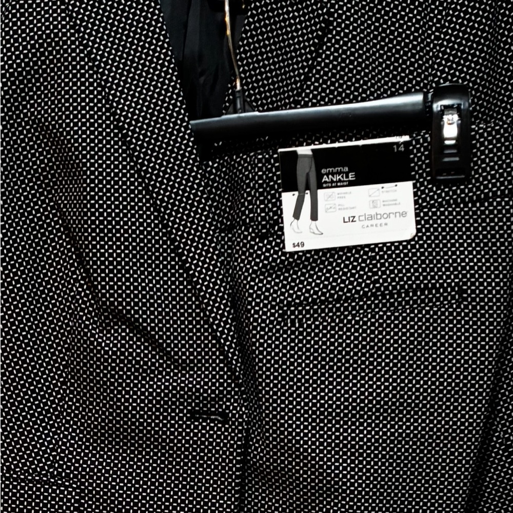 Liz Claiborne Black and White Career Pants suit